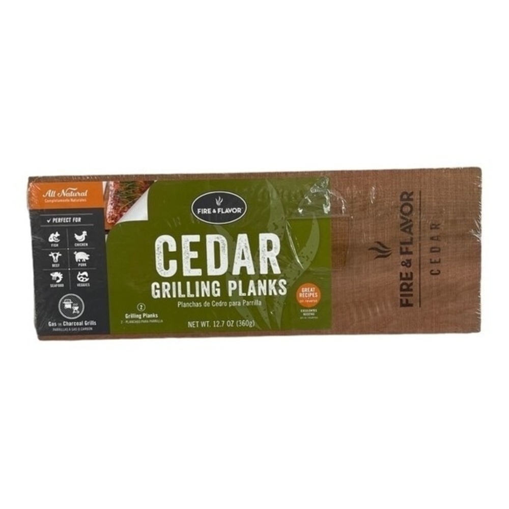 Fire & Flavor Cedar Grilling Planks Set of 2 Super Premium 15x5.5" NWT BBQ